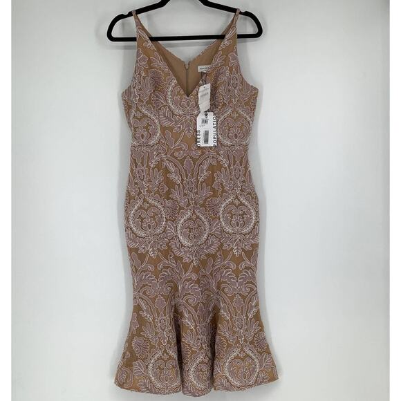 NEW! Dress the Population Size Medium Isabelle Dress Blush Multi G1-7 - Picture 2 of 8